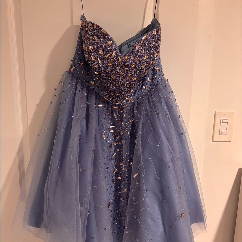 Jadore purple sparkly graduation dress